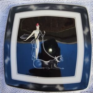 Italian‎ Ceramics Wild Cat square platter